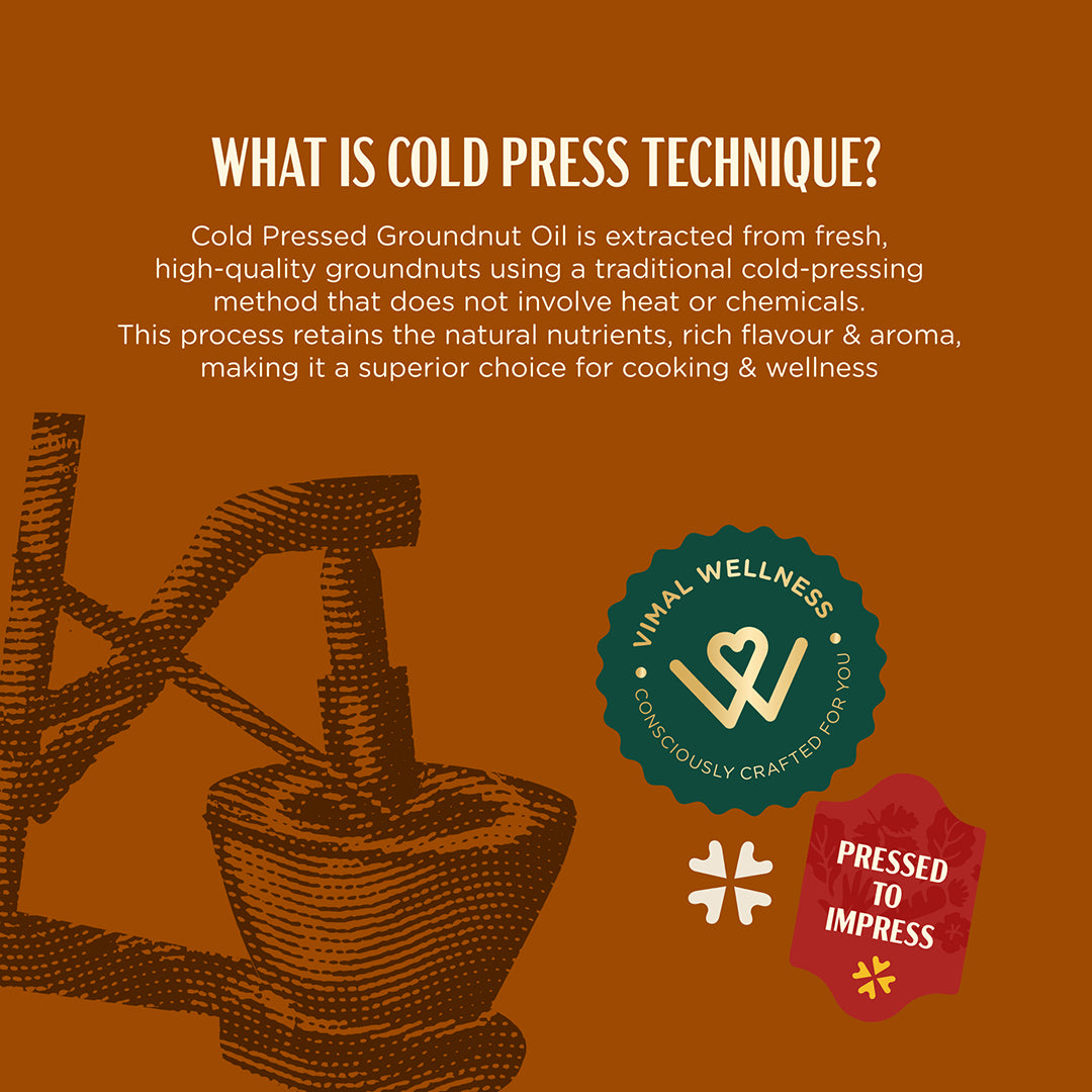 Vimal Wellness Cold Pressed Groundnut Oil | 500 ml